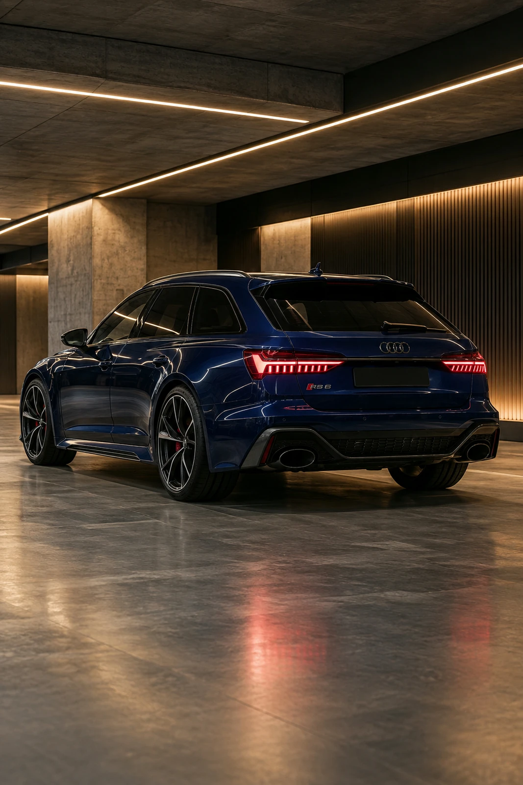 АВТО 1007485 синий Audi RS6 Avant в премиальном паркинге