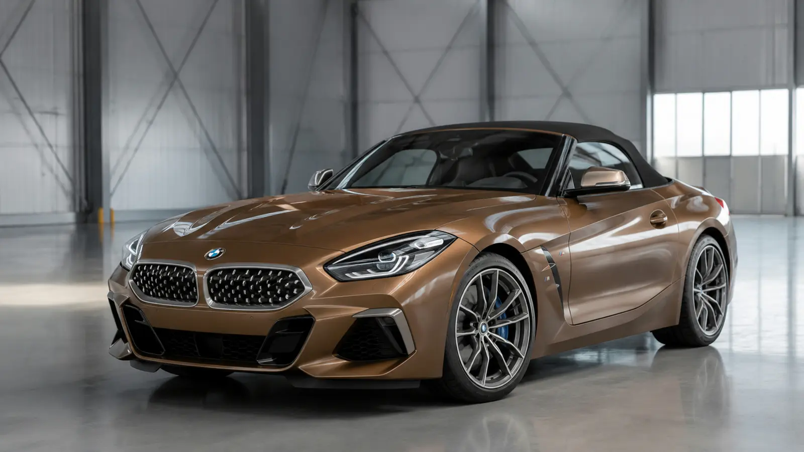 АВТО 1003100 бронзовый BMW Z4 M40i крупно премиальный кадр
