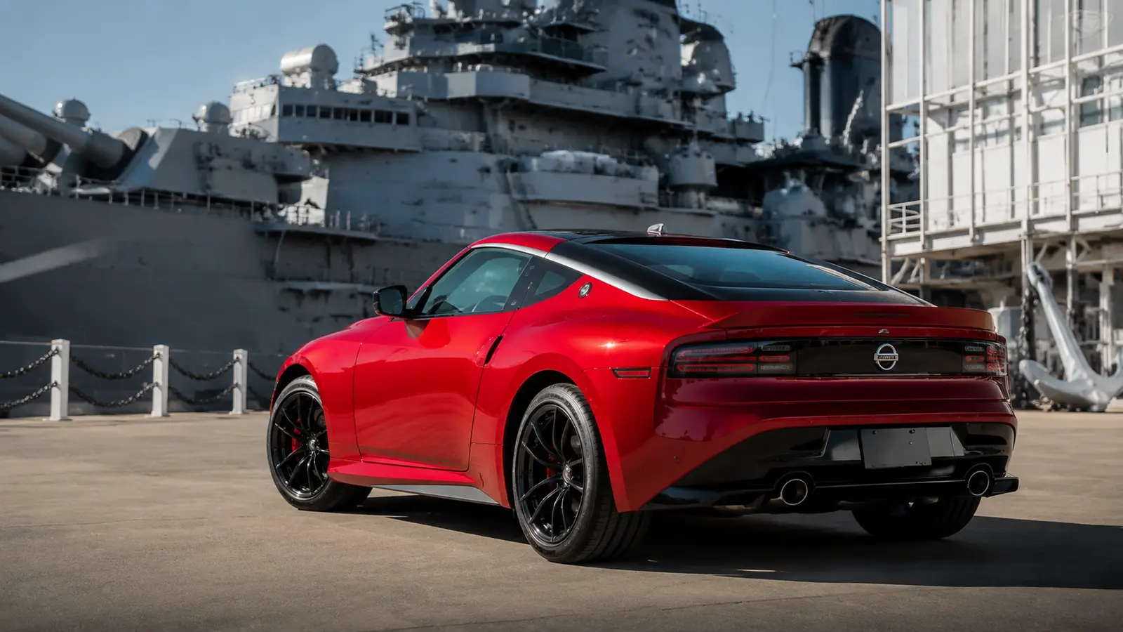 АВТО 1001027 красный Nissan Z у морского музея