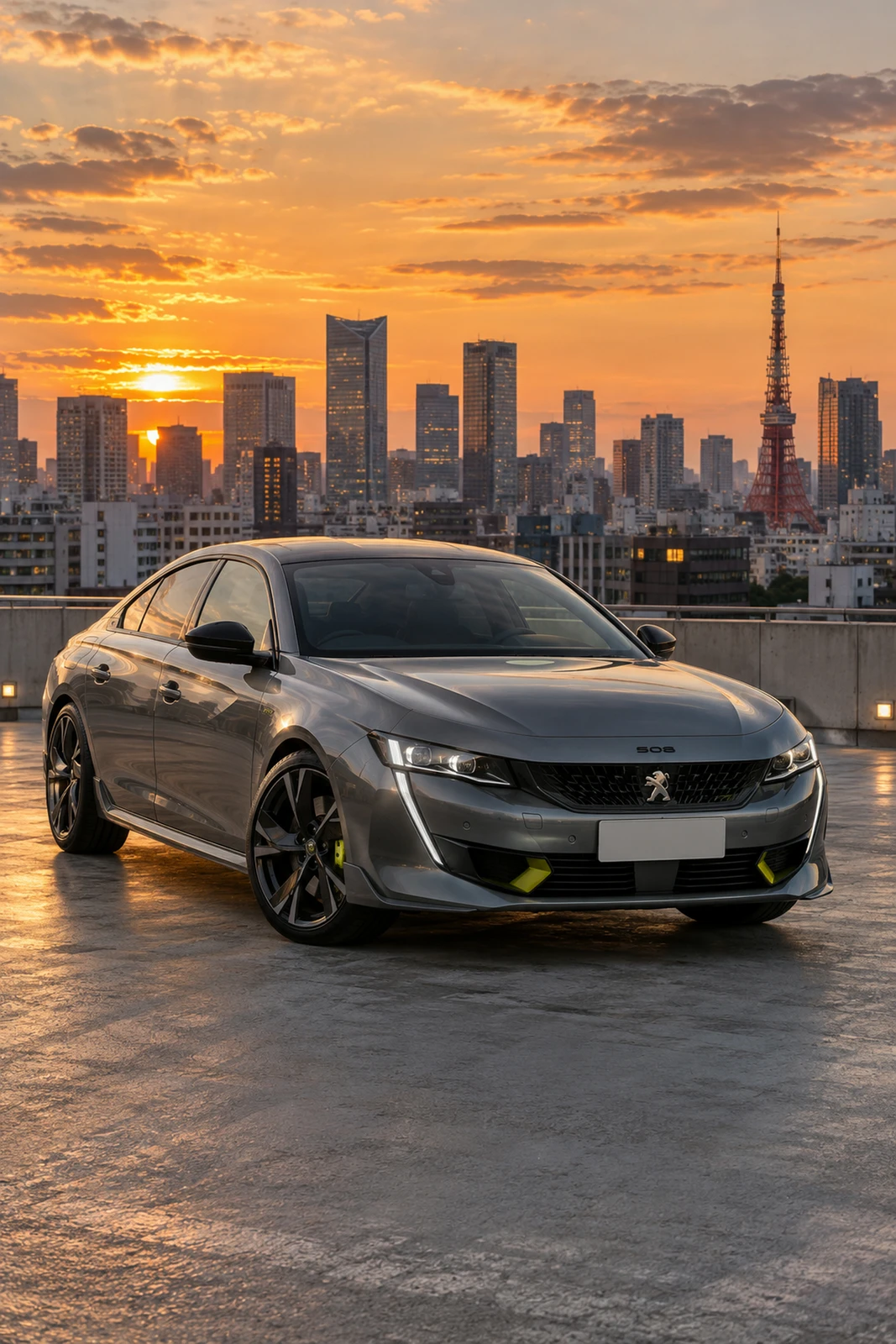 АВТО 1008657 Пежо 508 PSE серый Токийская крыша на закате