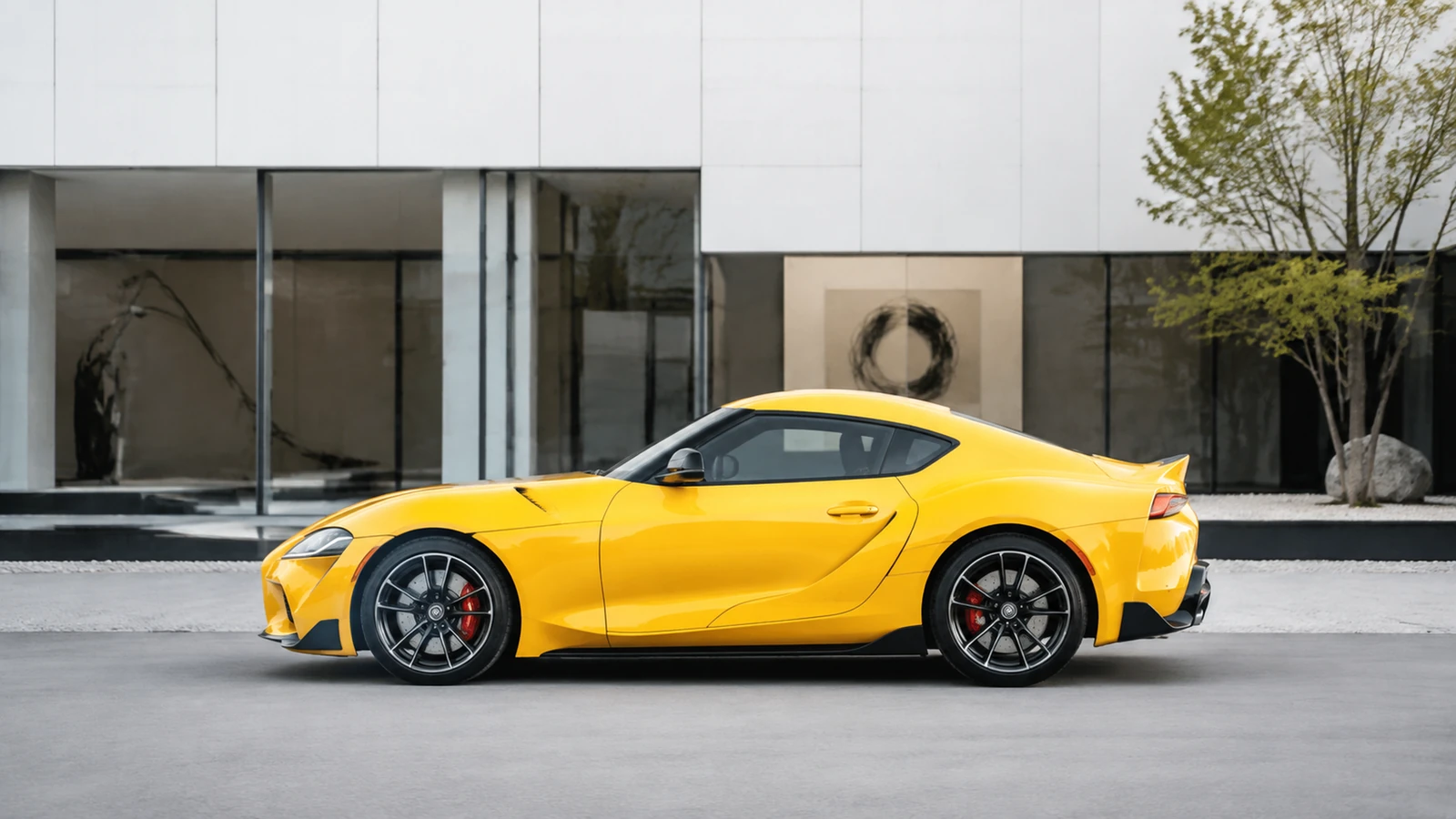 АВТО 1001259 жёлтый Toyota Supra у японской галереи