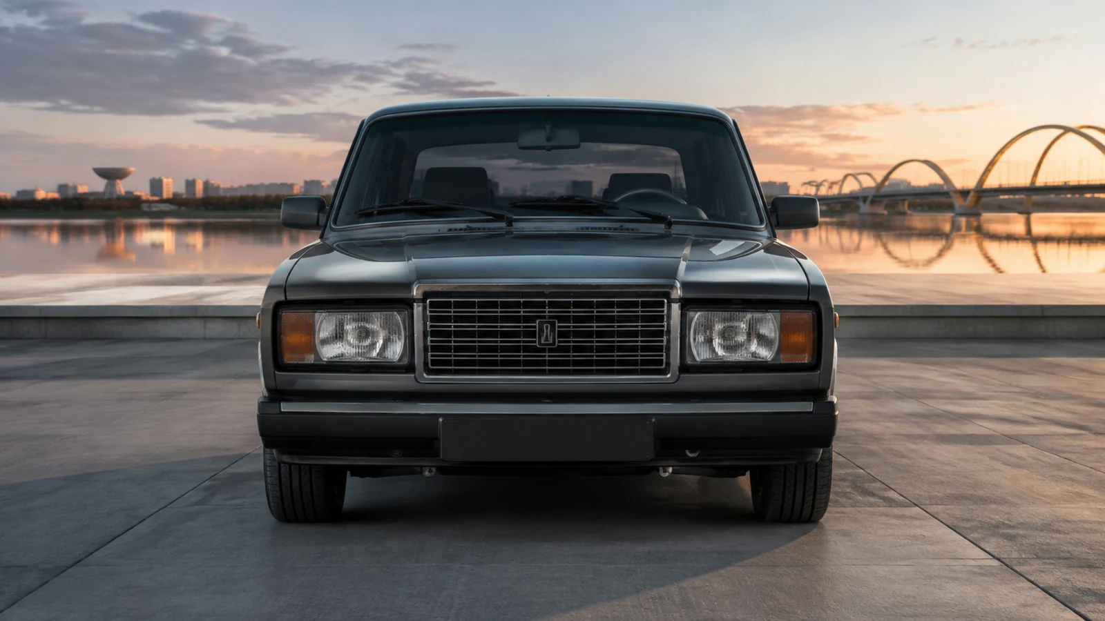 АВТО 1003219 графитовый Lada 2107 tasteful restomod крупно премиальный кадр