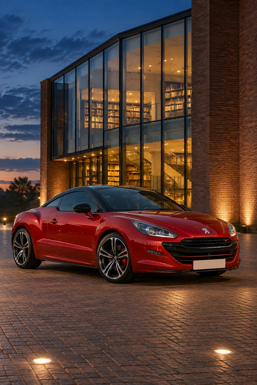АВТО 1008313 Пежо RCZ R Красный Стеклянная библиотека