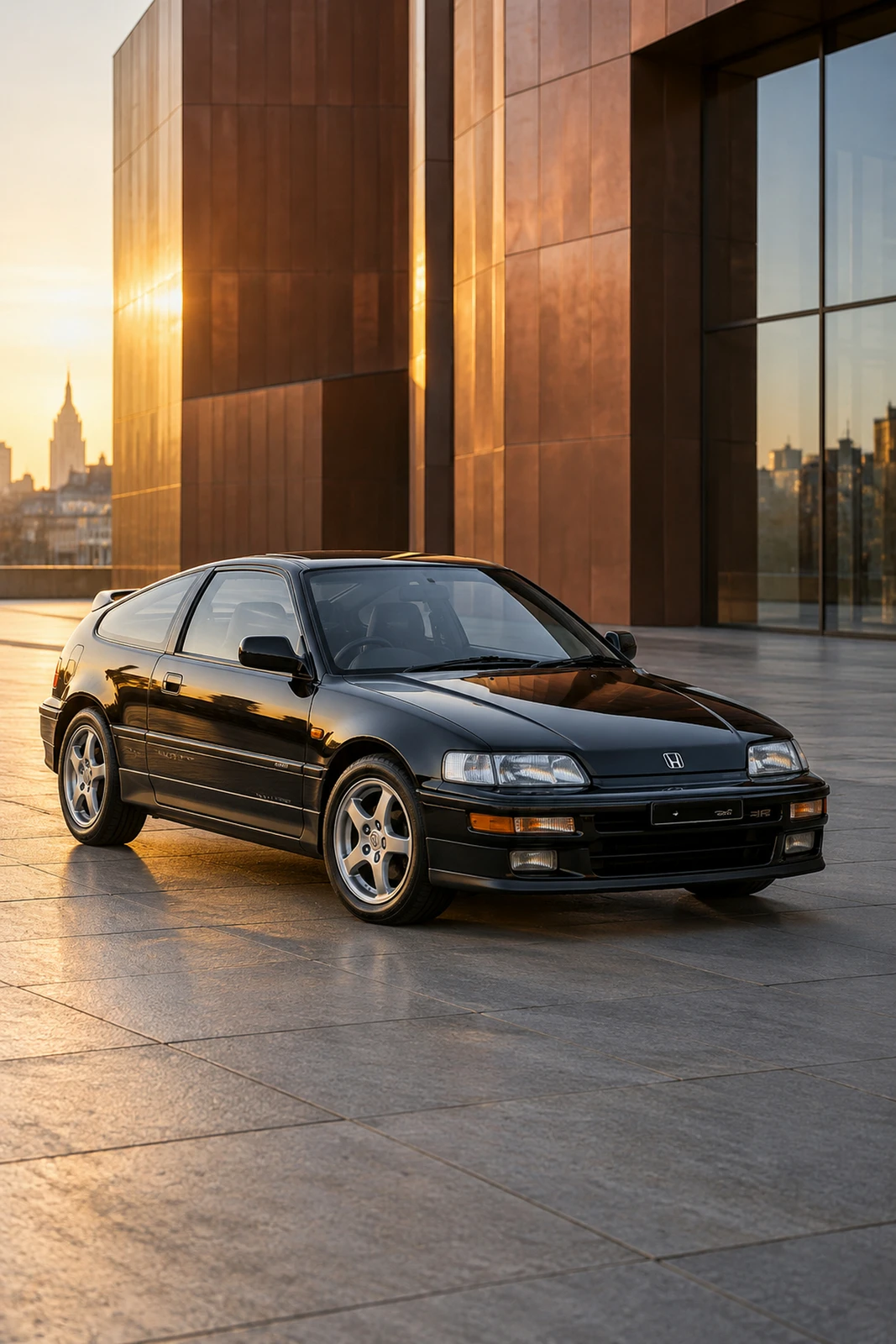 АВТО 1008493 Хонда CRX SiR чёрный Москва медные фасады
