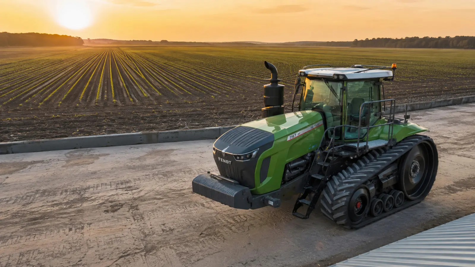 АВТО 1003330 фирменный зелёный Fendt 1167 Vario MT целиком сверху по диагонали