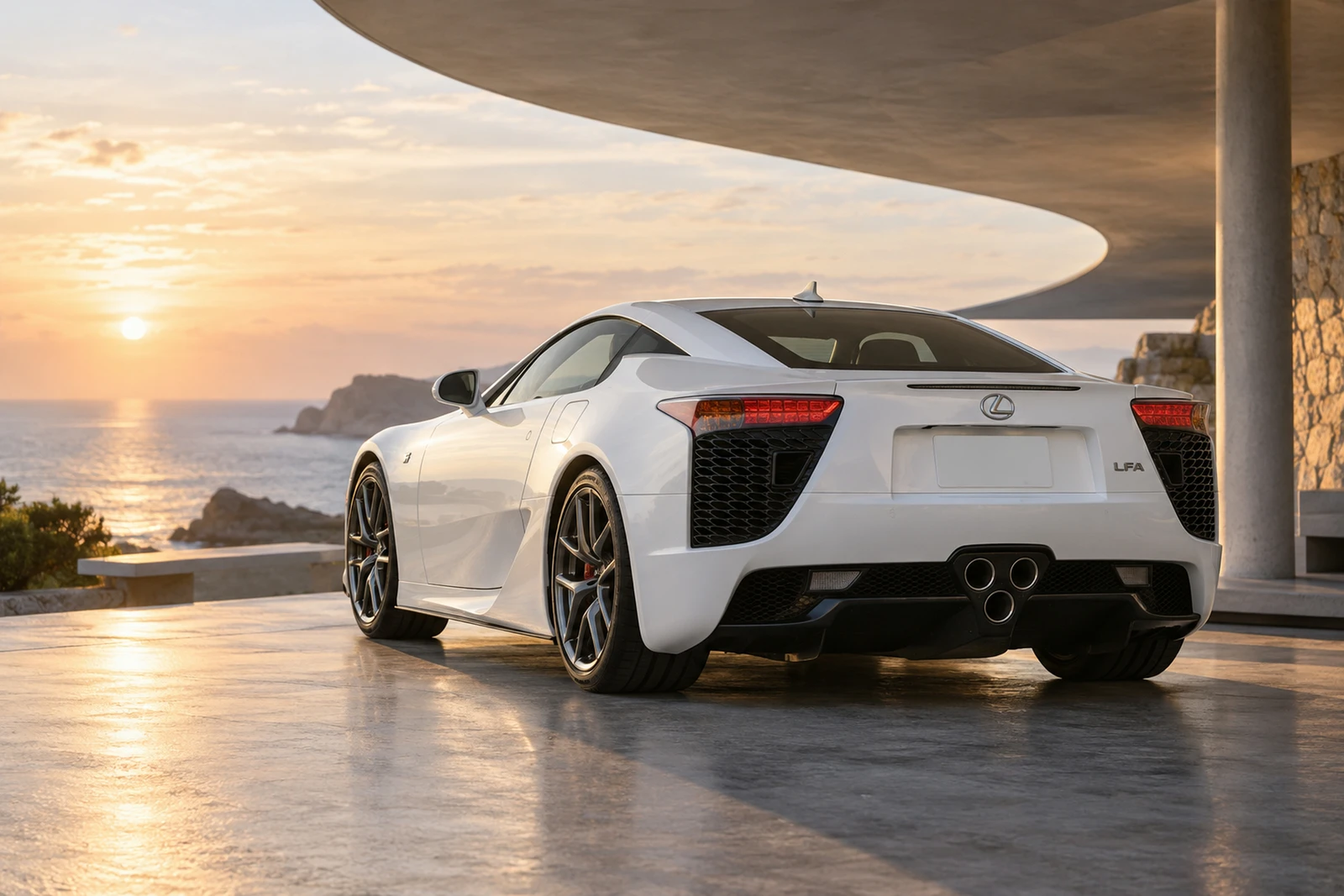 АВТО 1008426 Лексус LFA Белый Скульптурный навес