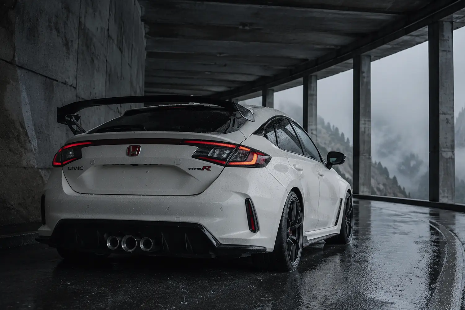 АВТО 1003436 белый Honda Civic Type R в горной галерее
