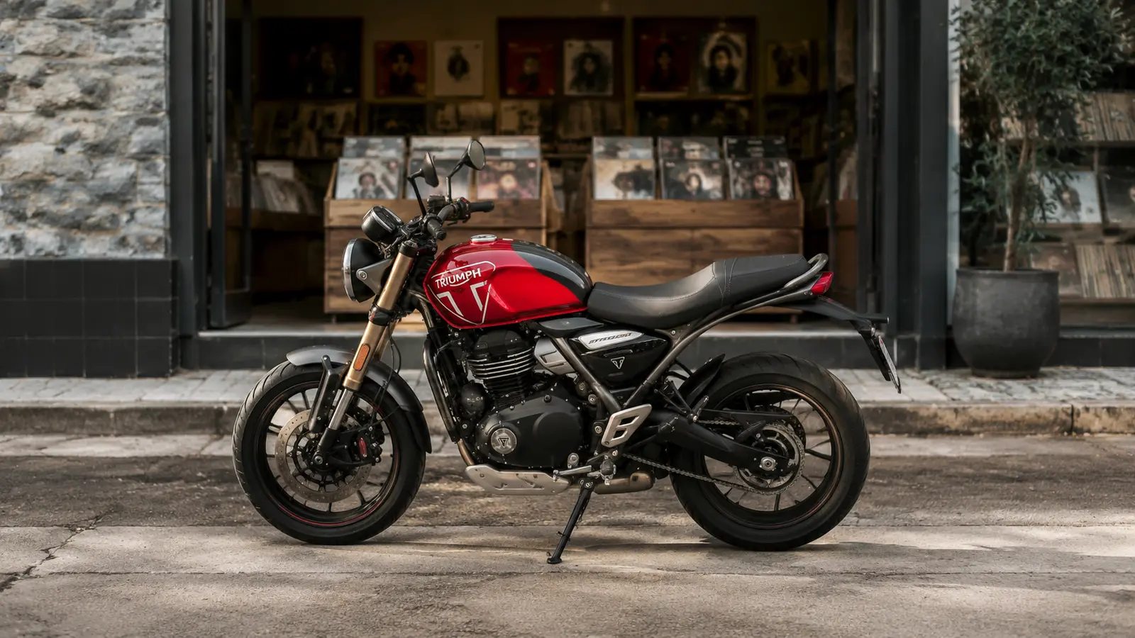 АВТО 1001560 Красный Triumph Speed 400 у магазина винила