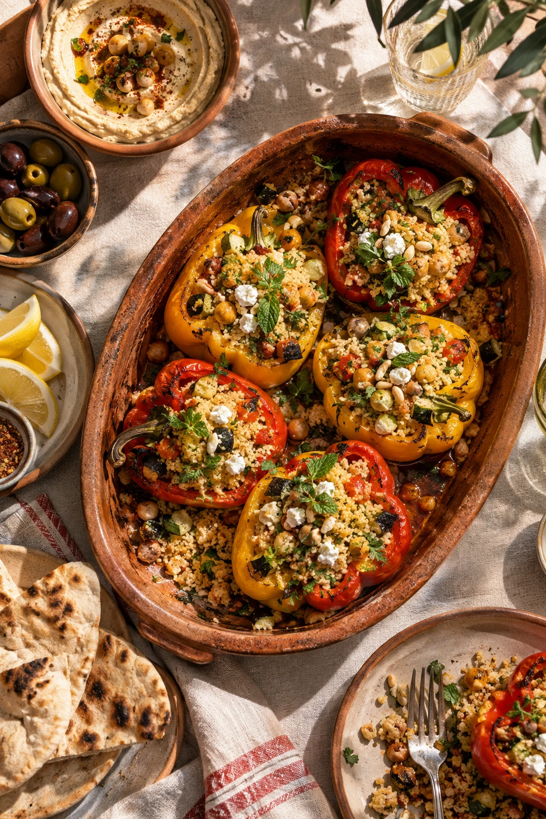 ЕДА 1000449 фаршированные перцы с кускусом и овощами