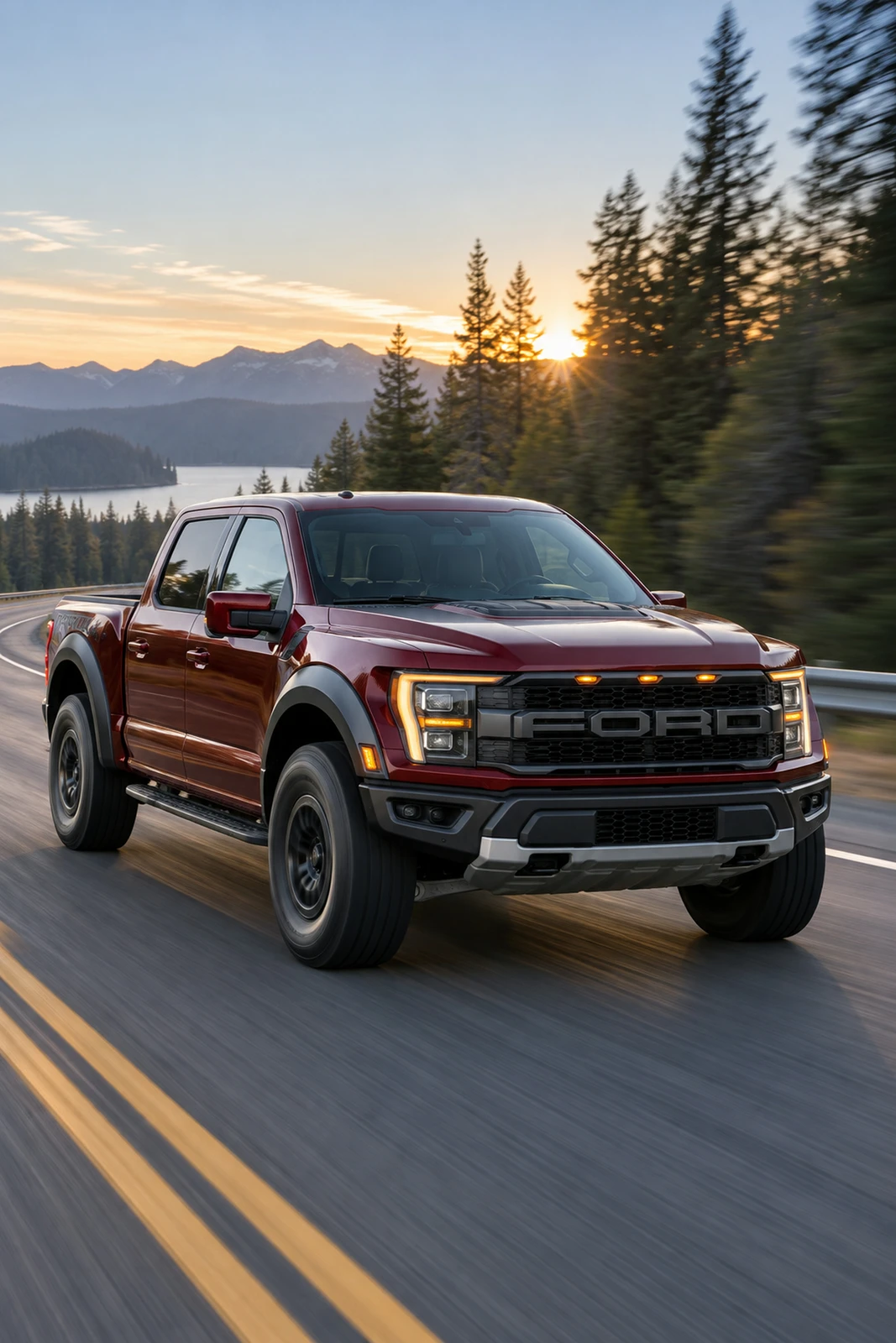 АВТО 1008107 Форд F150 Раптор бордовый Шоссе