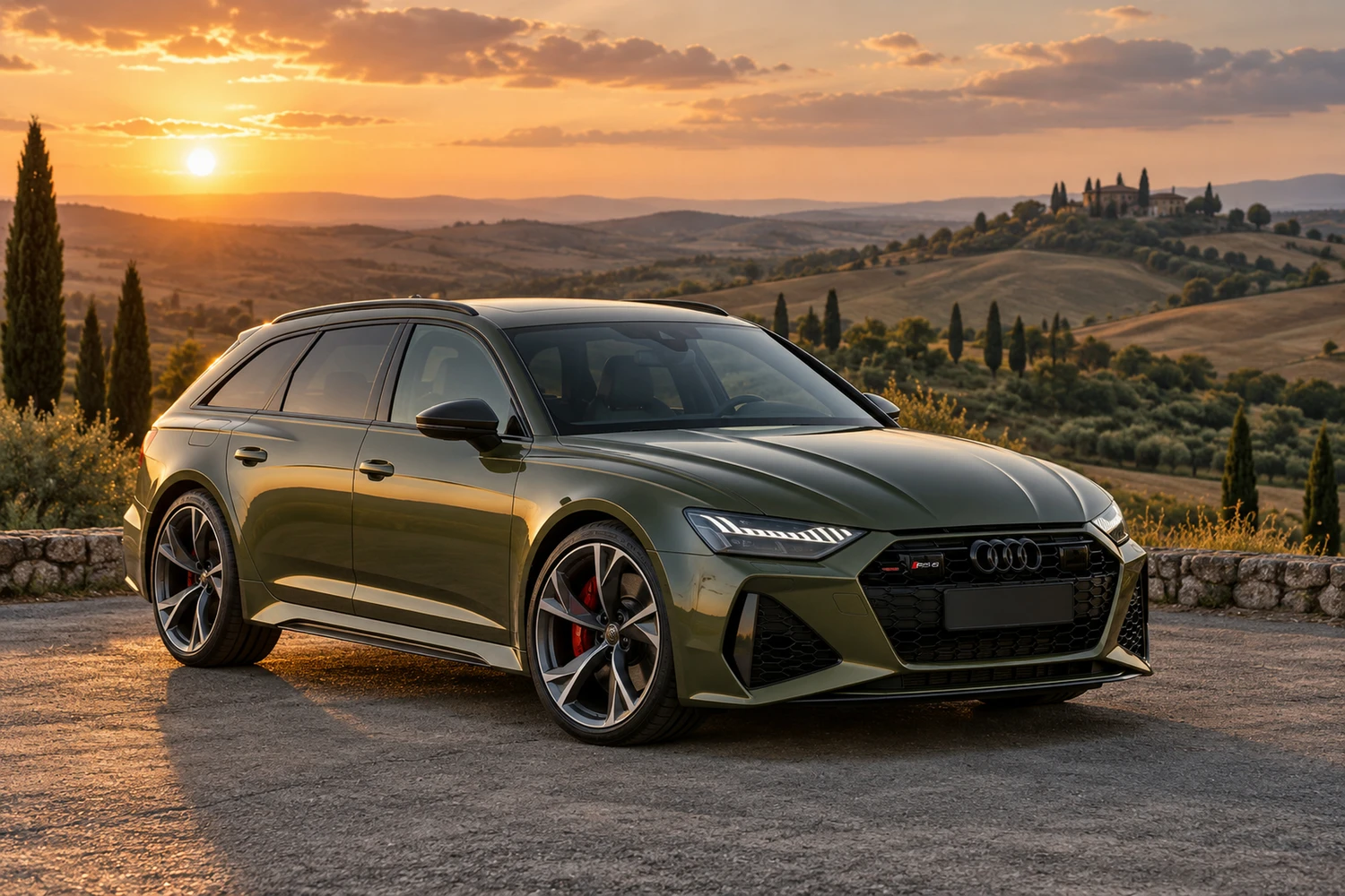 АВТО 1006733 Audi RS6 Avant C8 оливковый медовые холмы