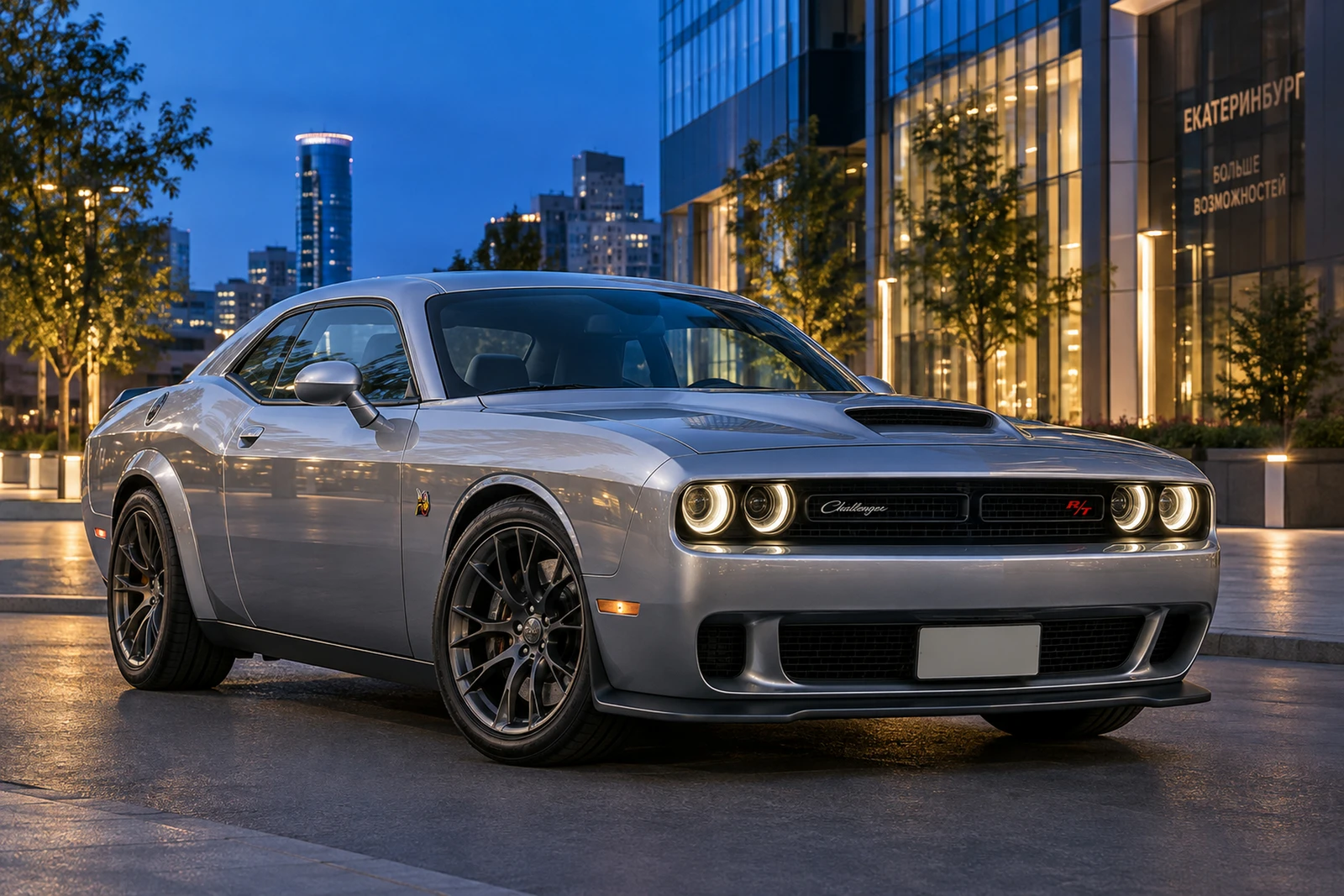 АВТО 1007874 Додж Челленджер серебристый Екатеринбург