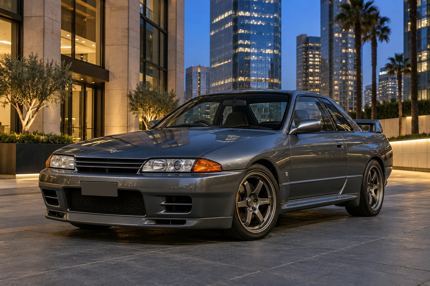 АВТО 1006887 Nissan Skyline GTR R32 серый Лос Анджелес