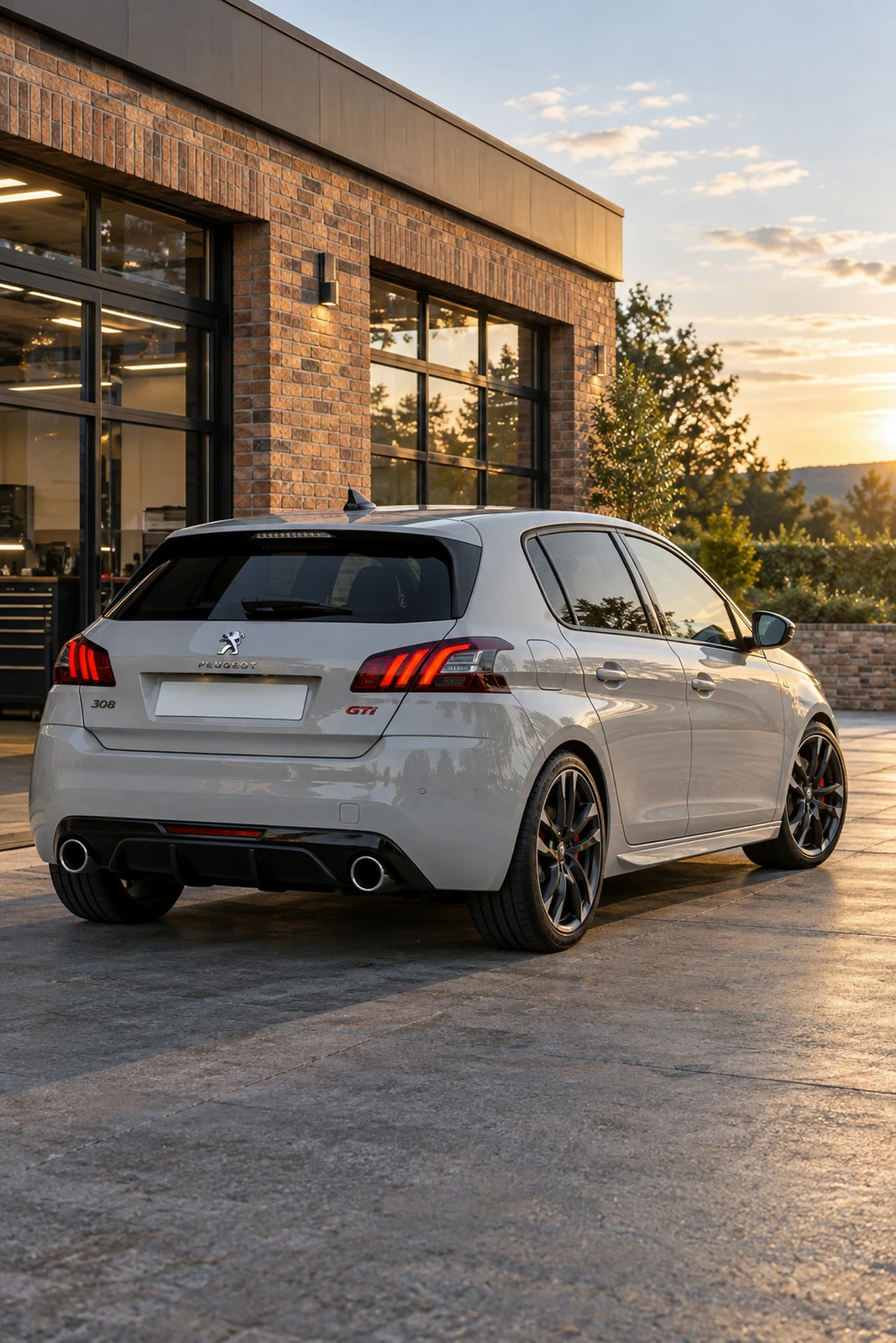 АВТО 1007953 Пежо 308 GTi светло-серый Мастерская