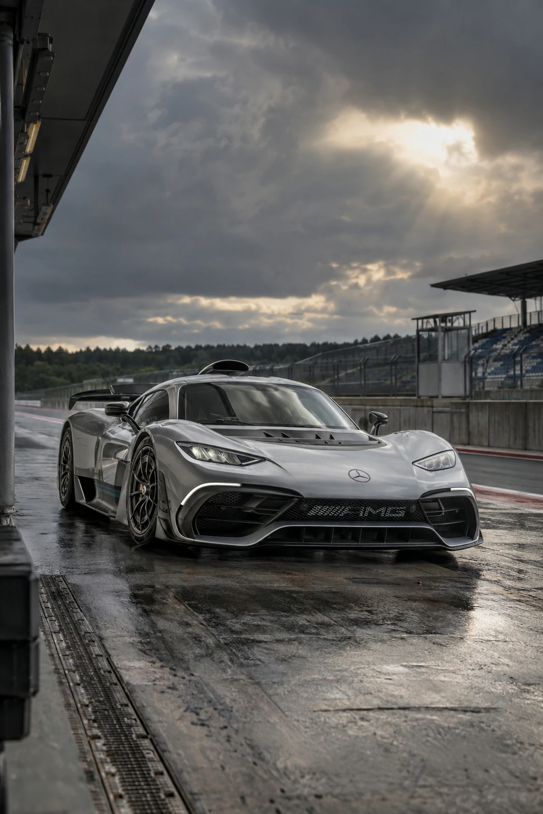 АВТО 1007811 Мерседес-AMG-One-питлейн