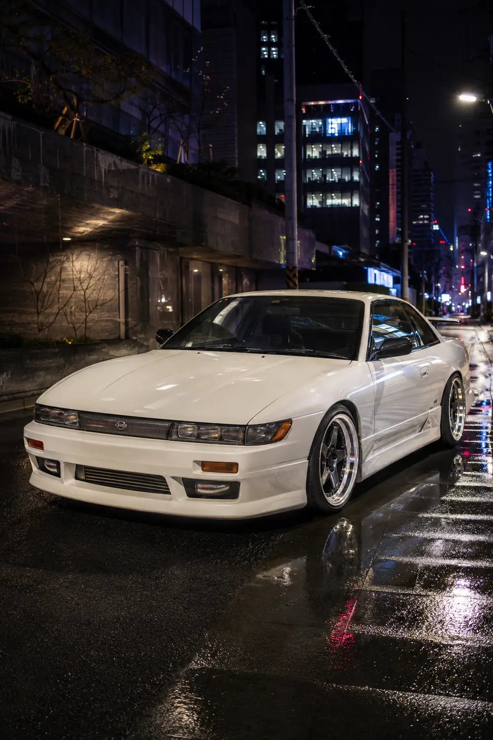 АВТО 1003902 Nissan Silvia S13 в ночном Сеуле