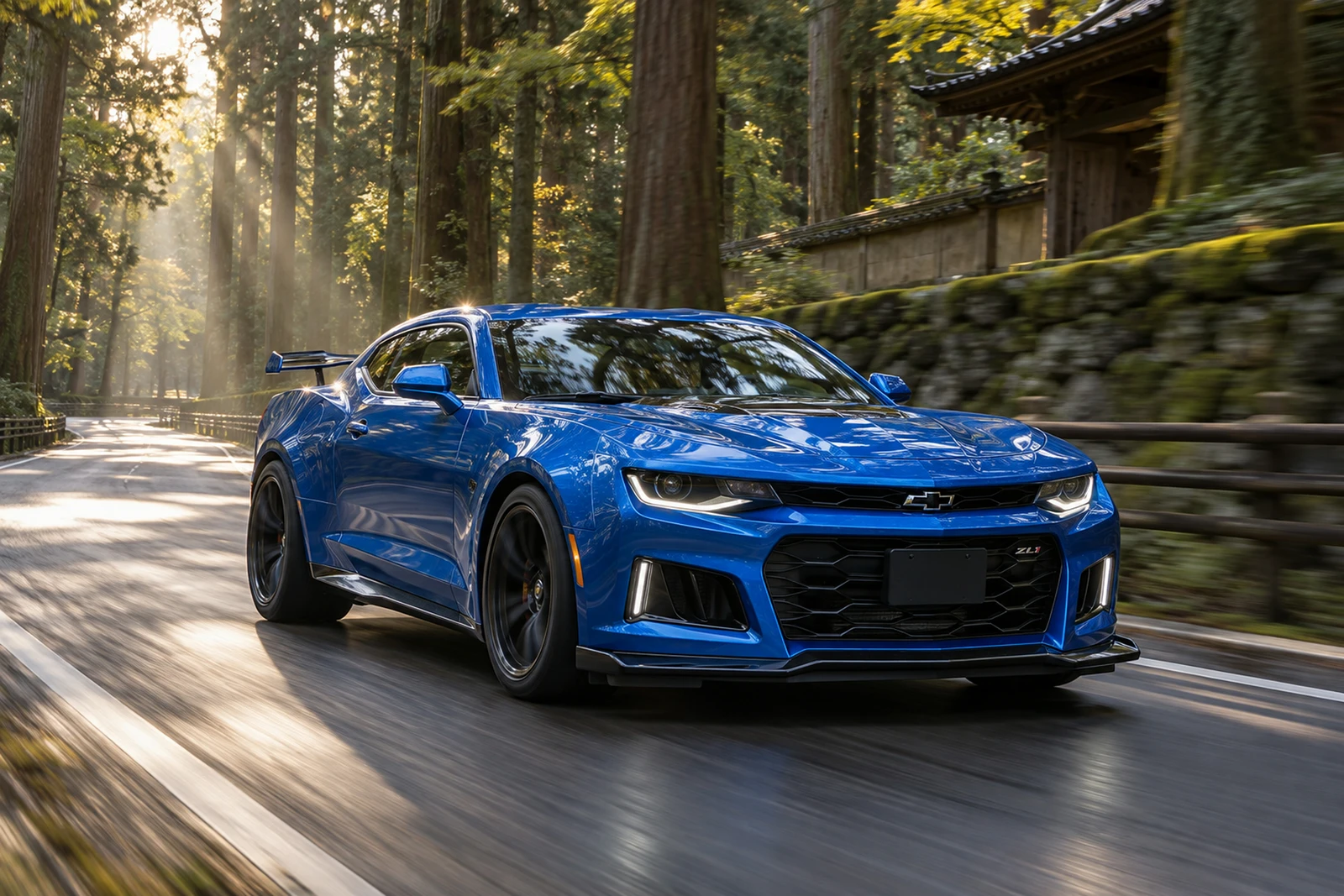 АВТО 1008612 Шевроле Camaro ZL1 синий Кедровая аллея Киото