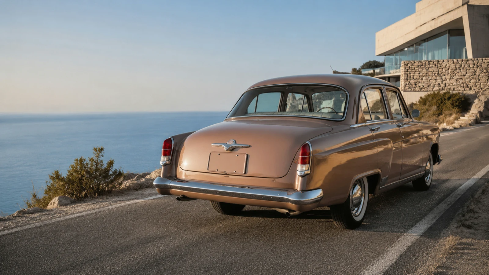 АВТО 1003224 бронзовый GAZ-21 Volga restored original крупно премиальный кадр