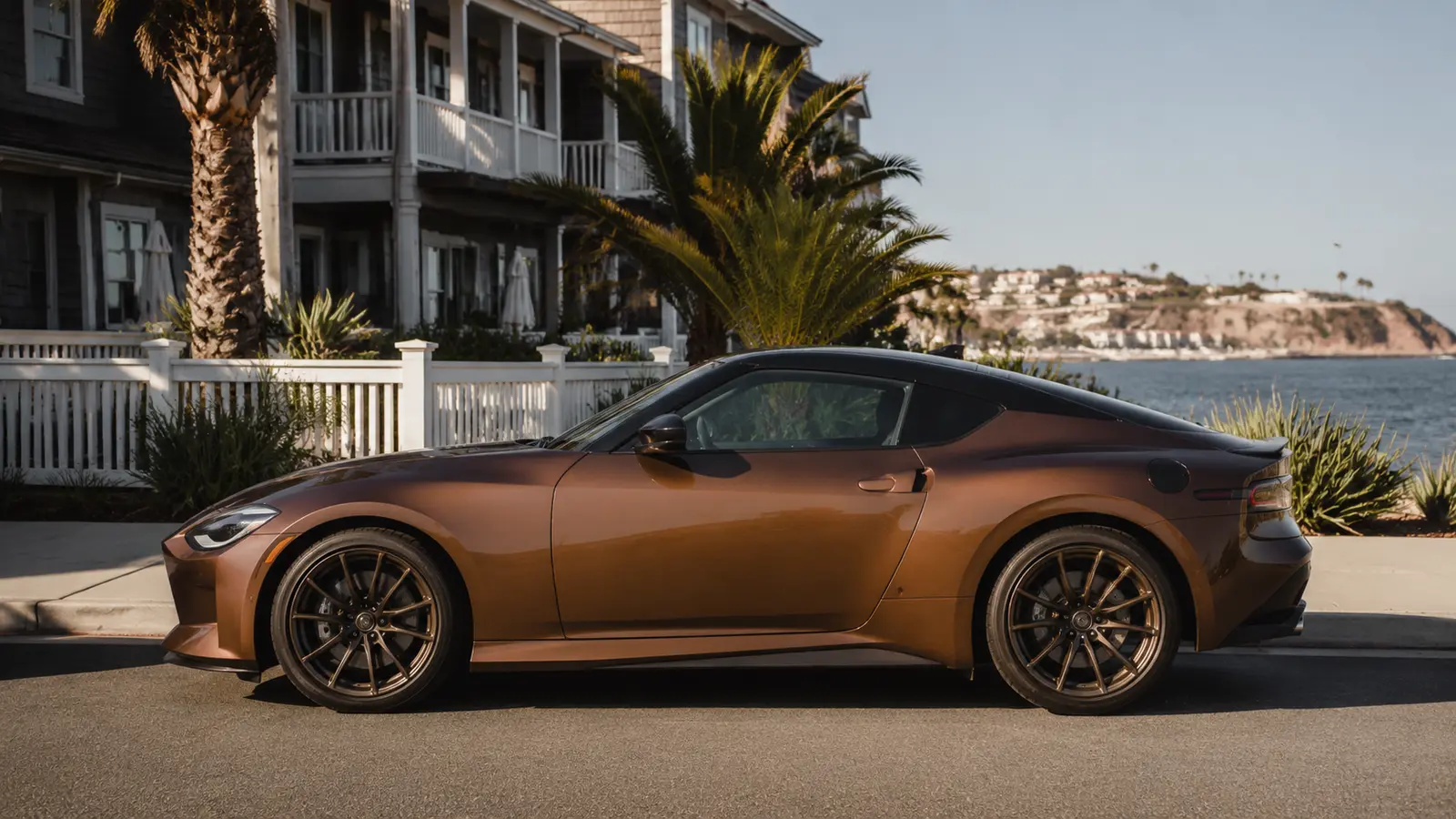 АВТО 1001366 Бронзовый Nissan Z у моря