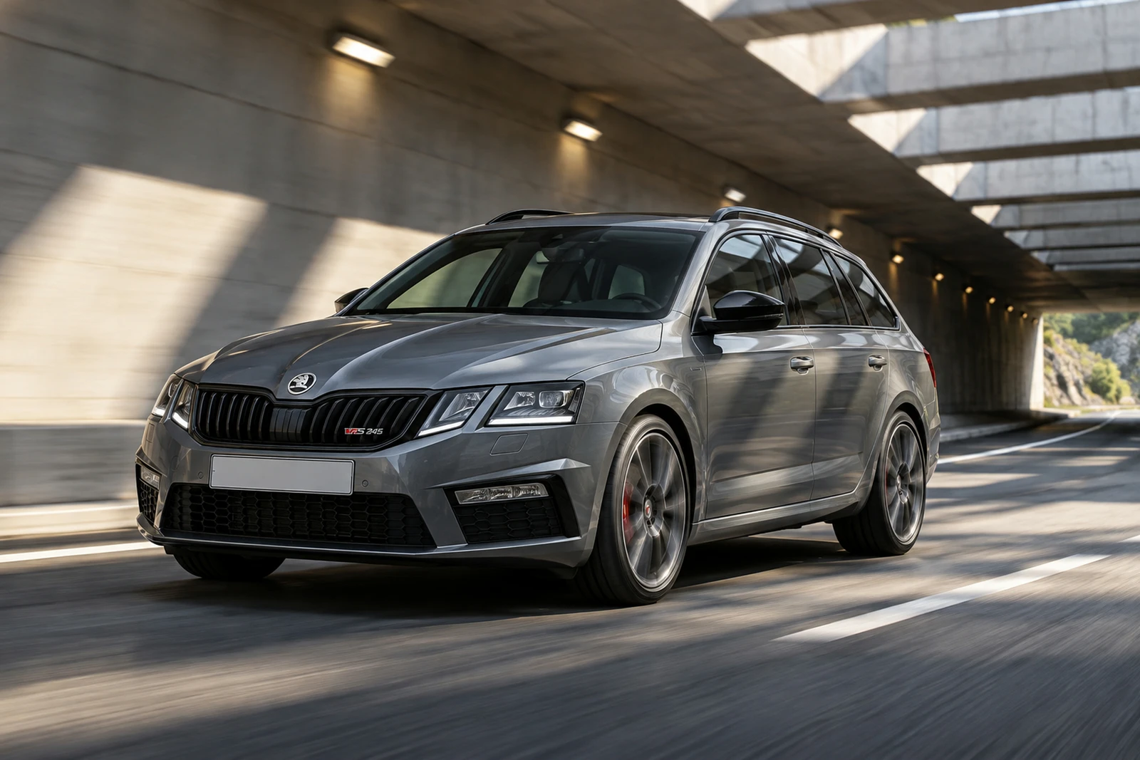 АВТО 1008476 Шкода Octavia RS245 серый Тоннель световые окна