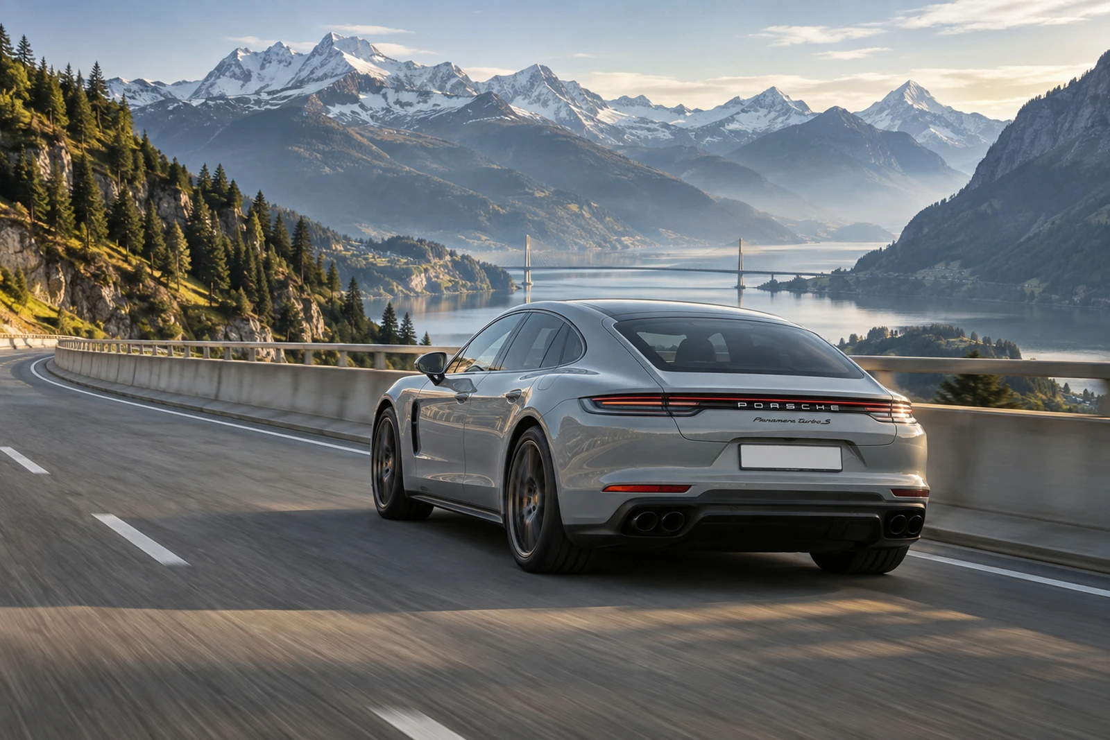 АВТО 1007764 Порше-Panamera-Turbo-S-альпийский-автобан