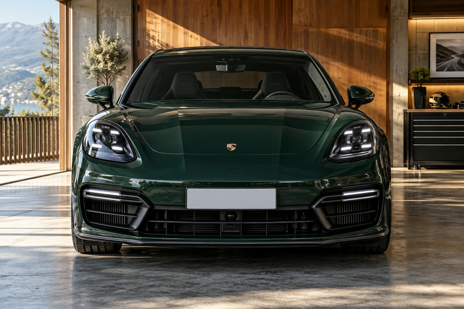 АВТО 1007294 Porsche Panamera GTS 971 зелёный клубный гараж