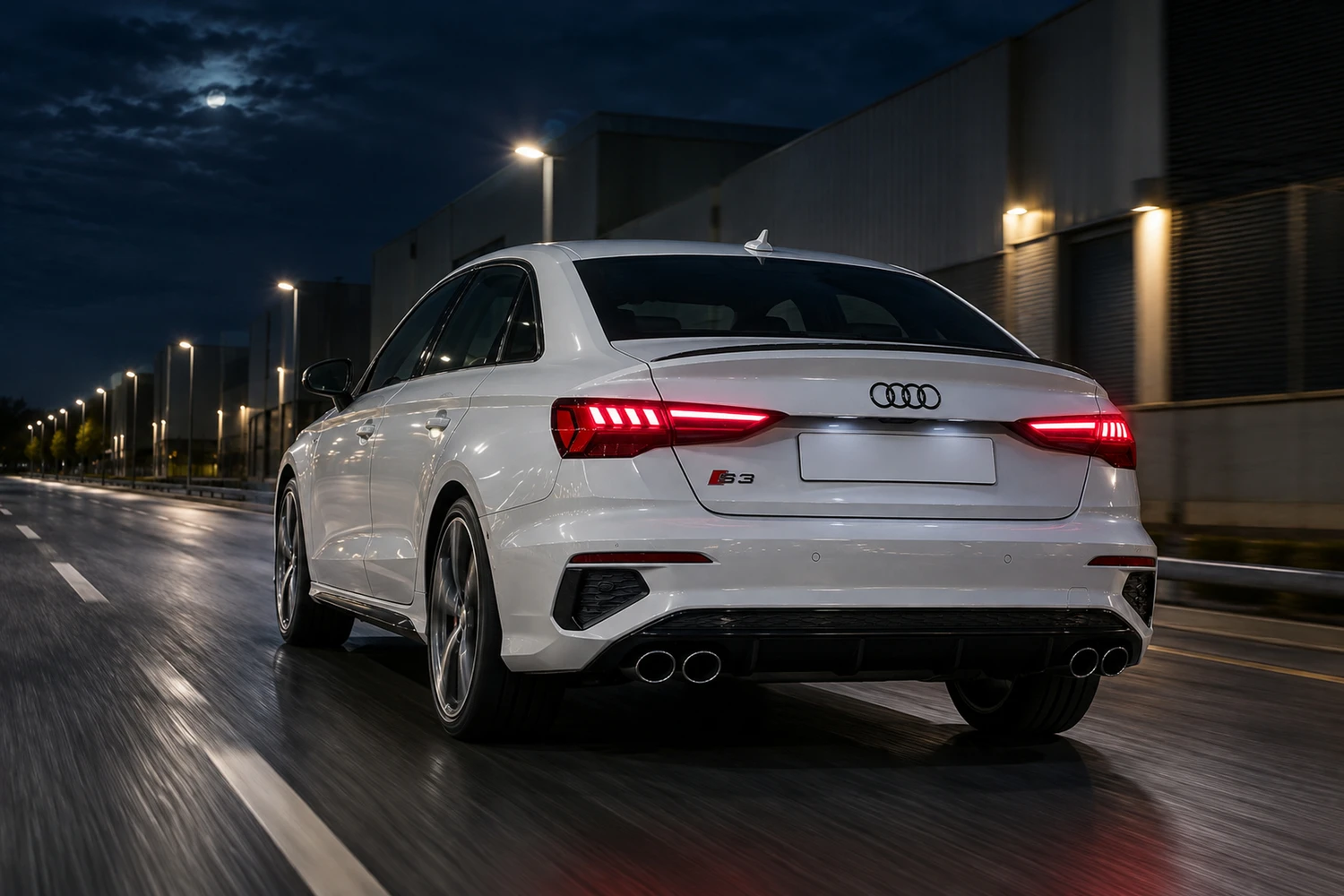 АВТО 1006940 Audi S3 8Y жемчужный белый индустриальная геометрия