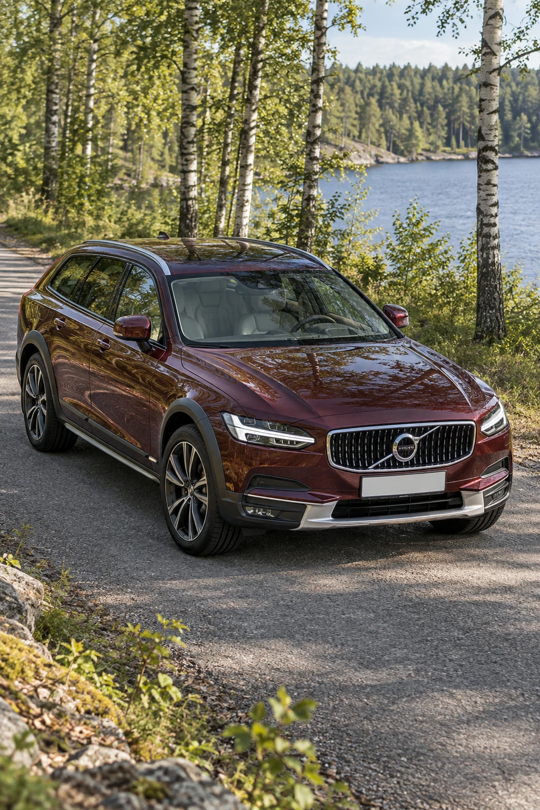 АВТО 1007941 Вольво V90 бордовый Берёзовый лес