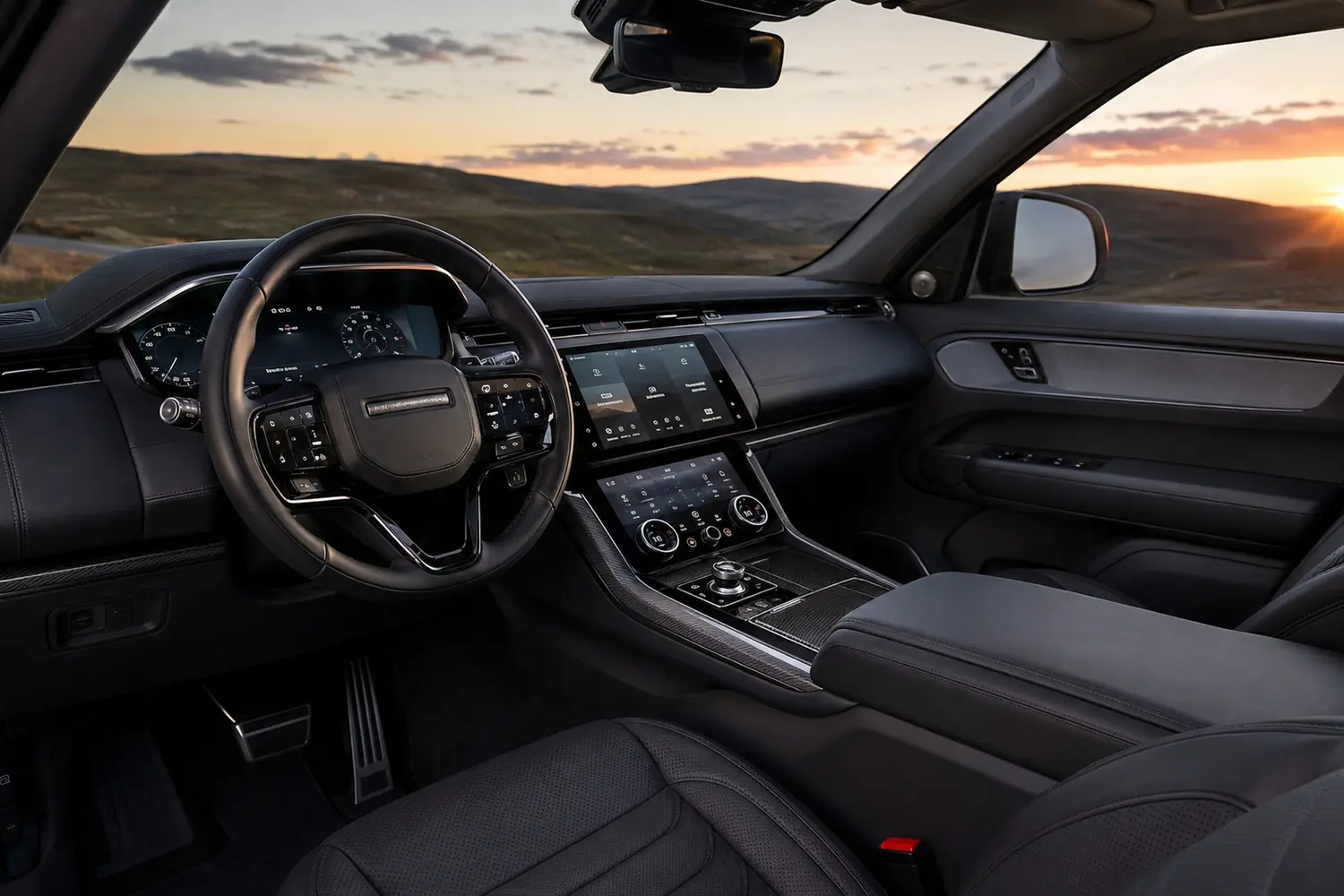 АВТО 1003836 серый Range Rover SV в пустом салоне гран-турера