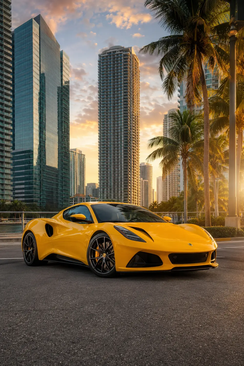 АВТО 1003741 жёлтый Lotus Emira в Майами-Брикелл