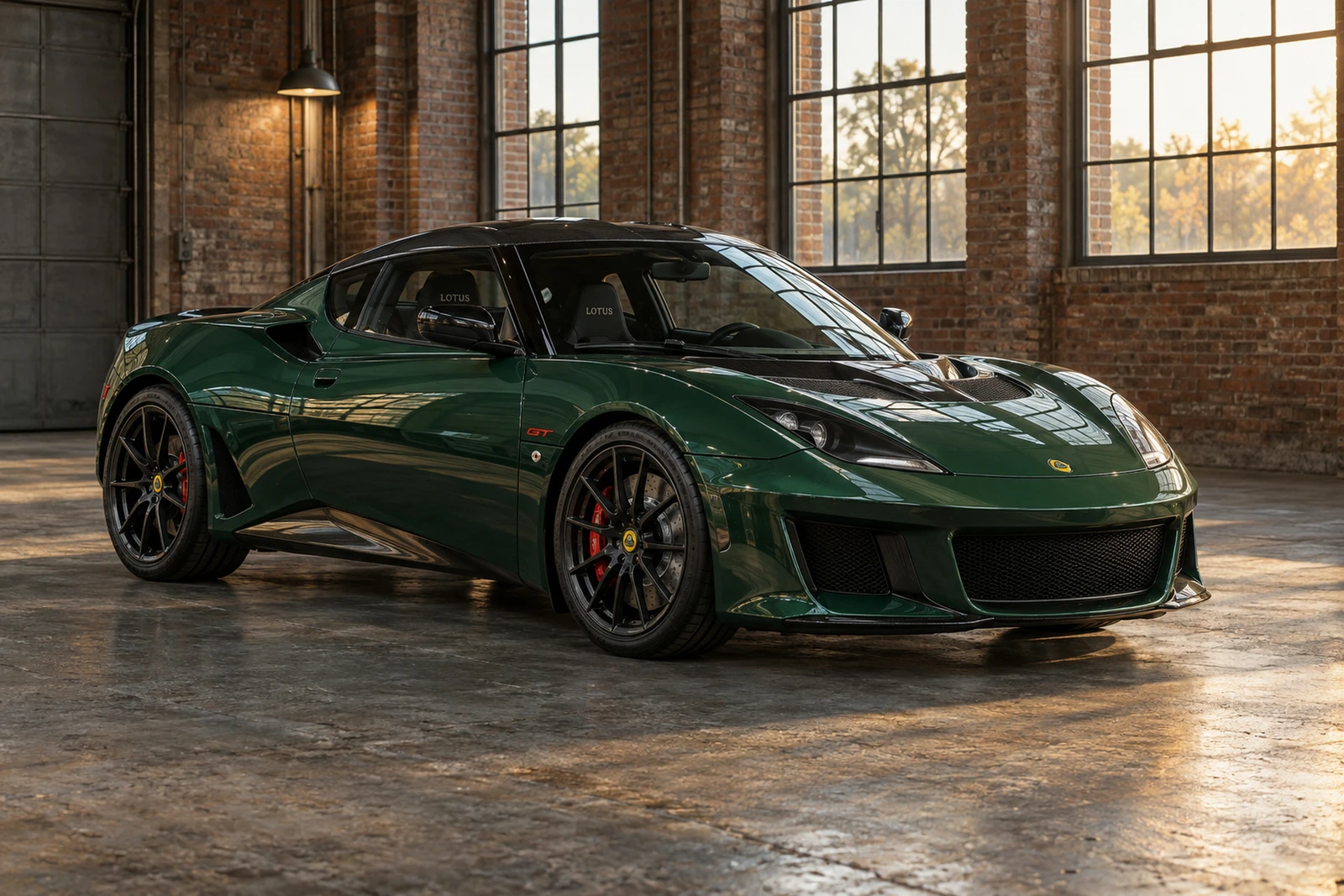 АВТО 1008468 Лотус Evora GT зелёный Клубный гараж кирпич