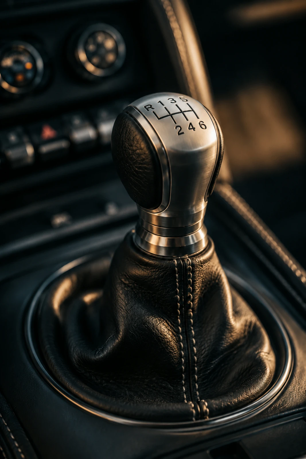 АВТО 1008009 Спортивный селектор Металл и кожа