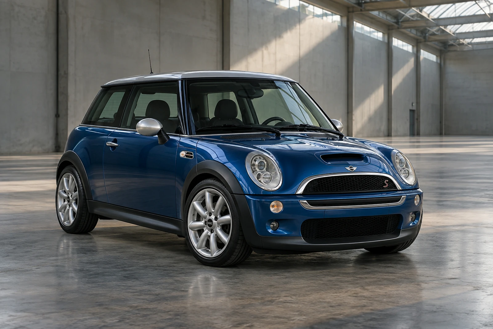 АВТО 1008574 Мини CooperS R53 синий Минималистичный склад