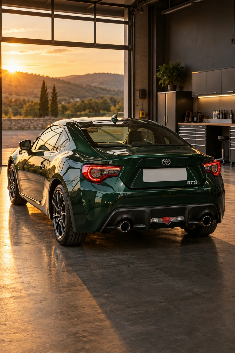 АВТО 1007273 Toyota GT86 зелёный детейлинг ателье