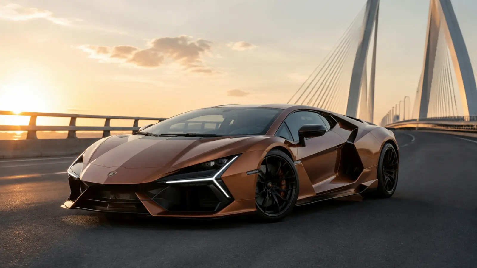 АВТО 1003130 бронзовый Lamborghini Revuelto целиком премиальный кадр