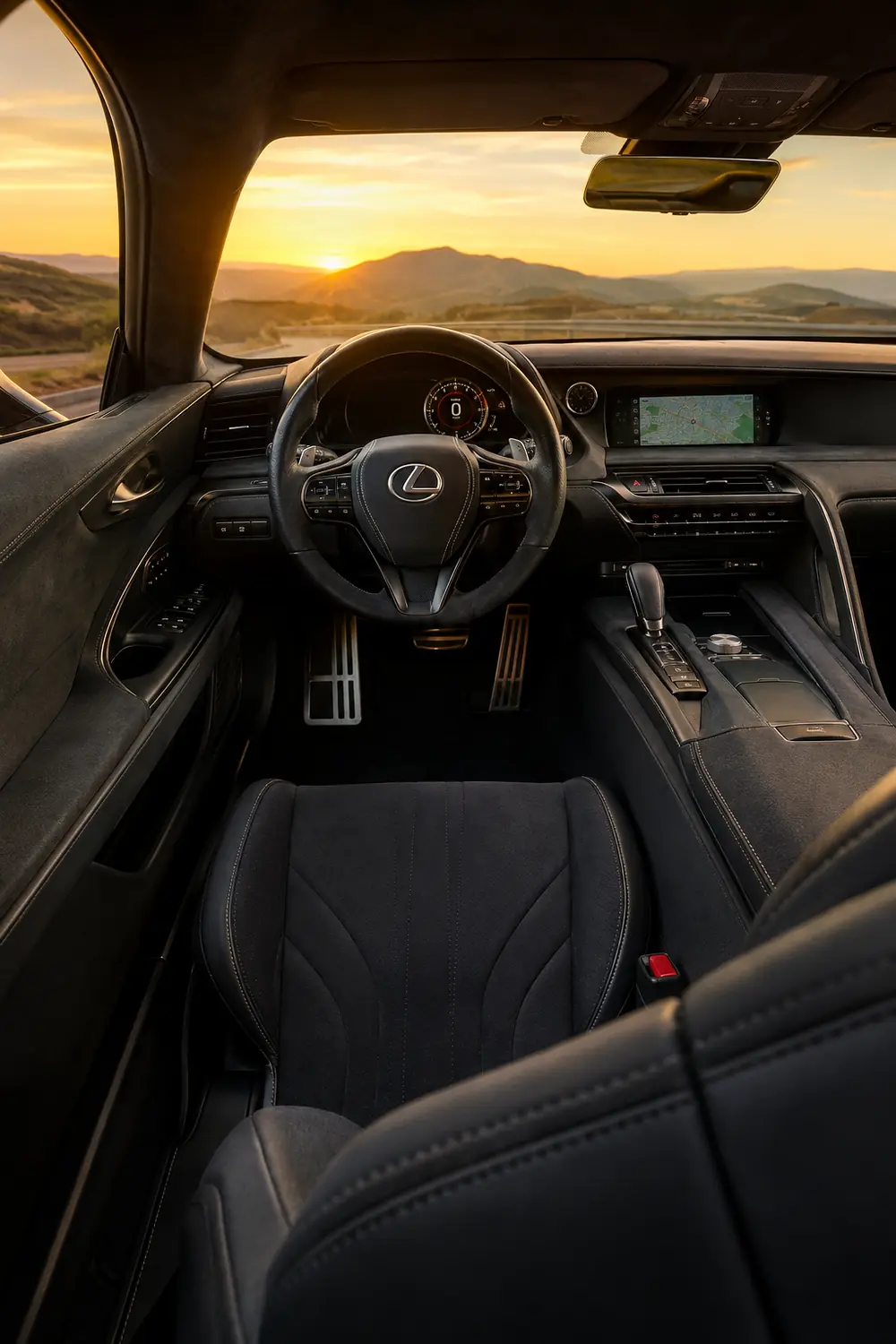 АВТО 1003760 закатный пустой салон прокаченного Lexus LC500