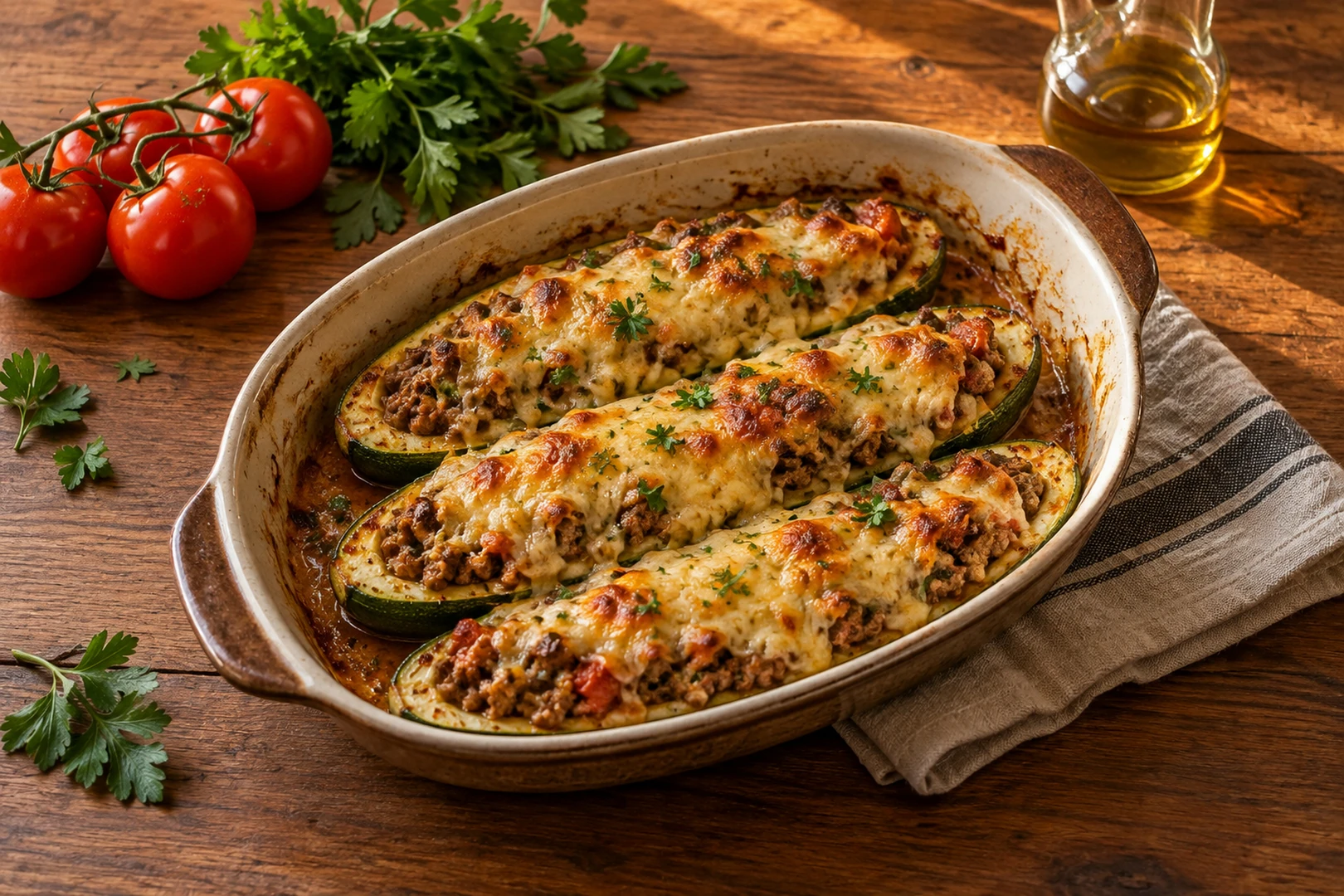 ЕДА 1000358 фаршированные кабачки с мясом и сыром