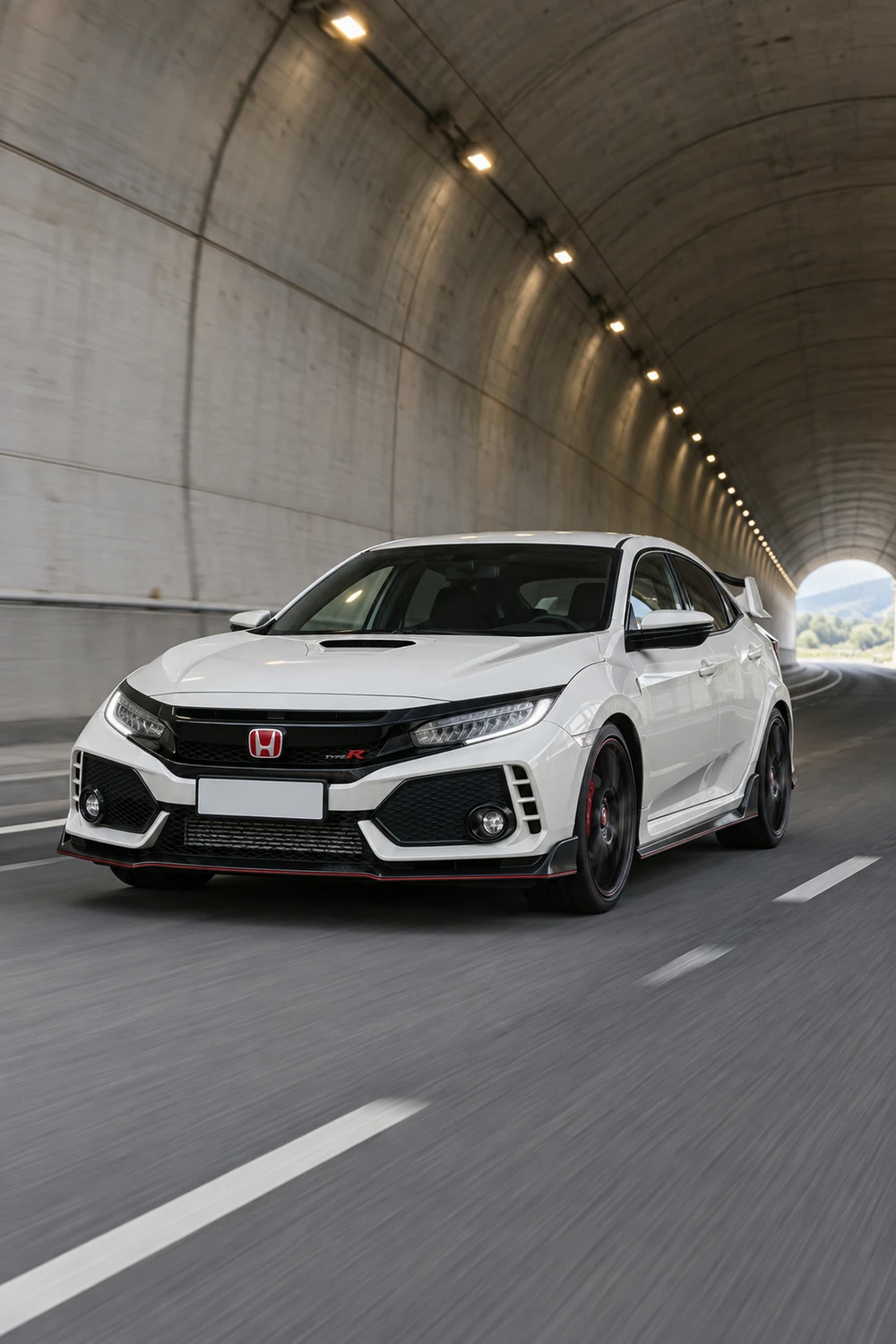 АВТО 1007418 Honda Civic Type R FK8 белый бетонный тоннель